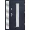 Drzwi zewnetrzne S54 INOX z naswietlem antracyt 72mm
